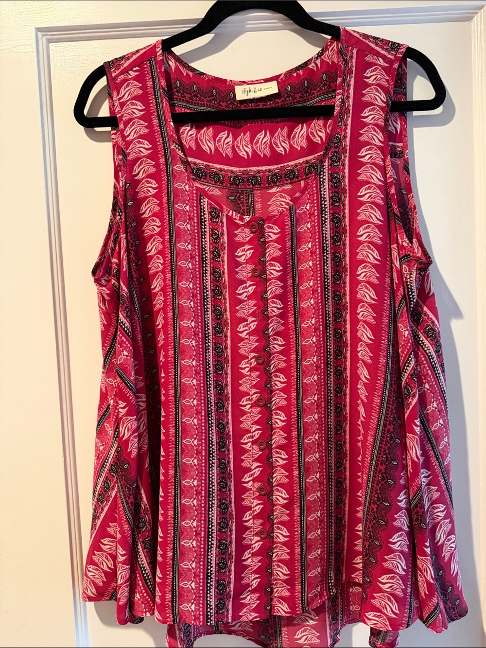 Style&Co. Sleeveless Swing Top size Xl GUC